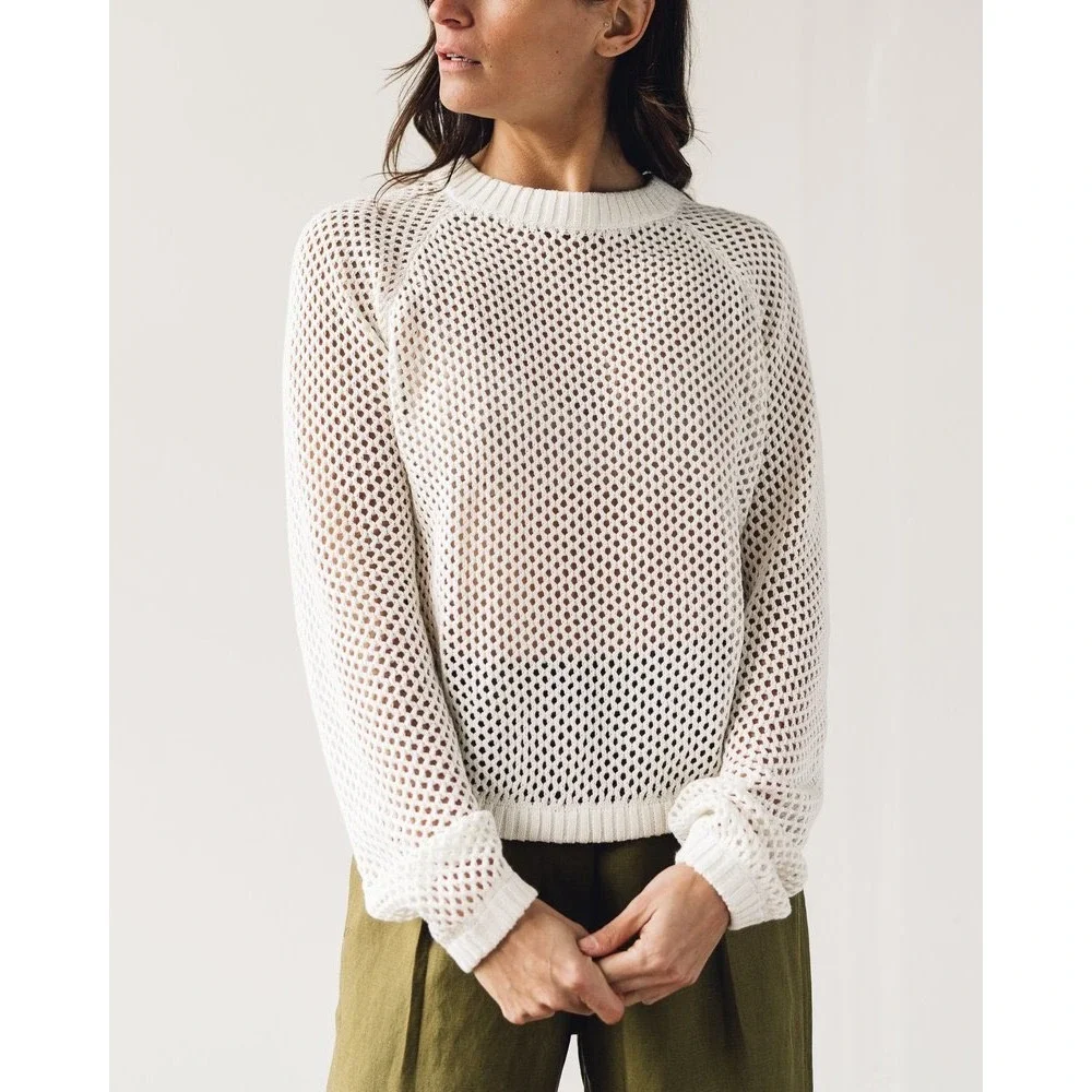 Mara Hoffman Uschi‎ Sweater Cream Sz XS